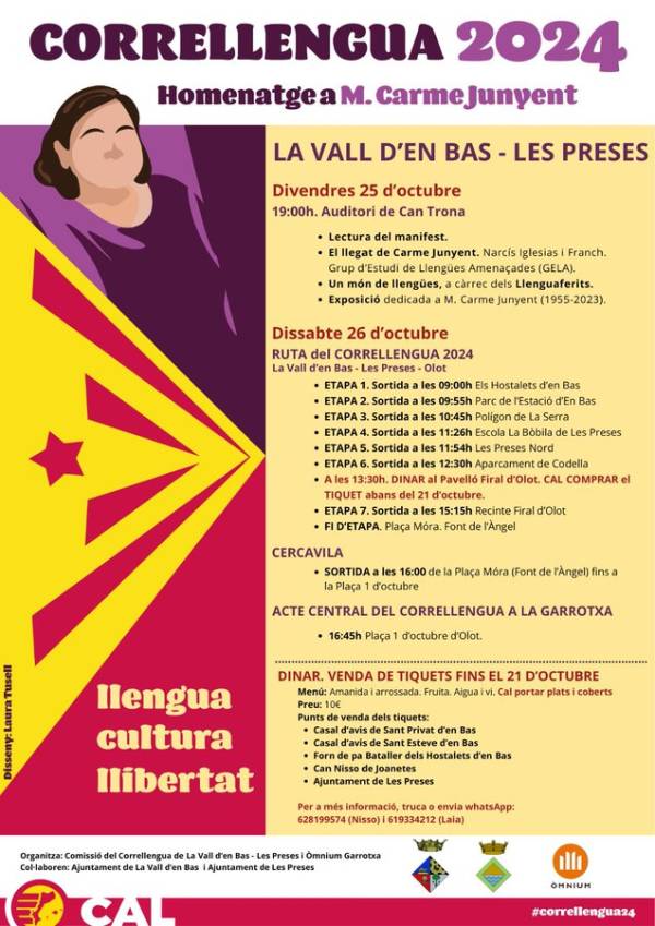 Programa complet del Correllengua a la Vall d'en Bas